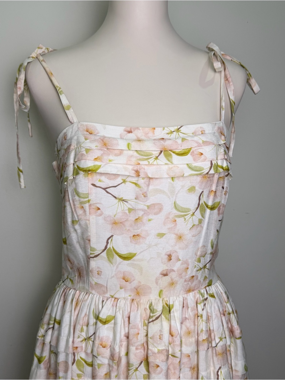 En Saison Callie Floral Tie-Strap Midi / Maxi Dress Size Medium - Picture 2 of 8